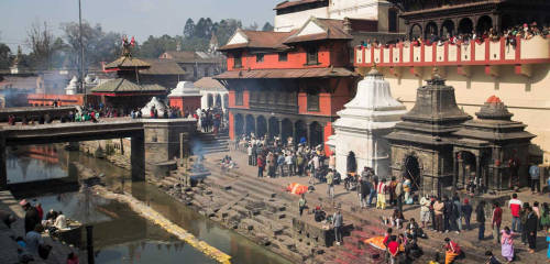 Kathmandu - Bauddhanath Kathmandu - Pashupatinath Tempel